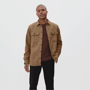 🤎EVERLANE MEN’S THE HEAVYWEIGHT OVERSHIRT SHIRT IN TOASTED COCONUT XL